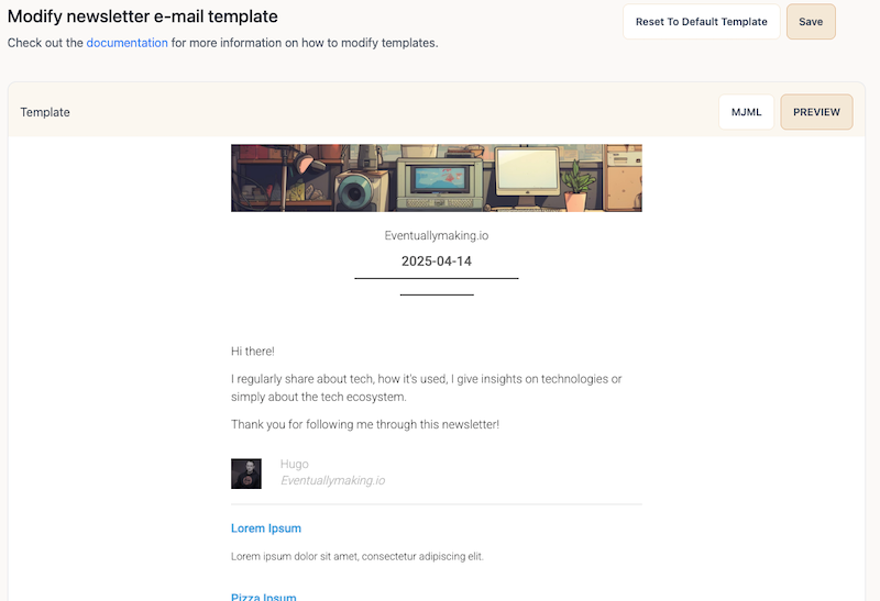 Newsletter automation dashboard